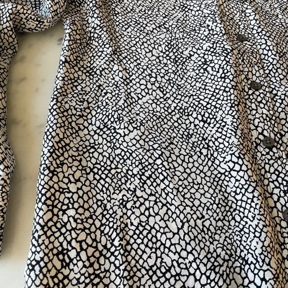 Equipment Black and White Print Blouse - Picture 8 of 12